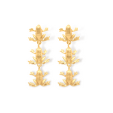 Aretes largos de ranas vista frontal